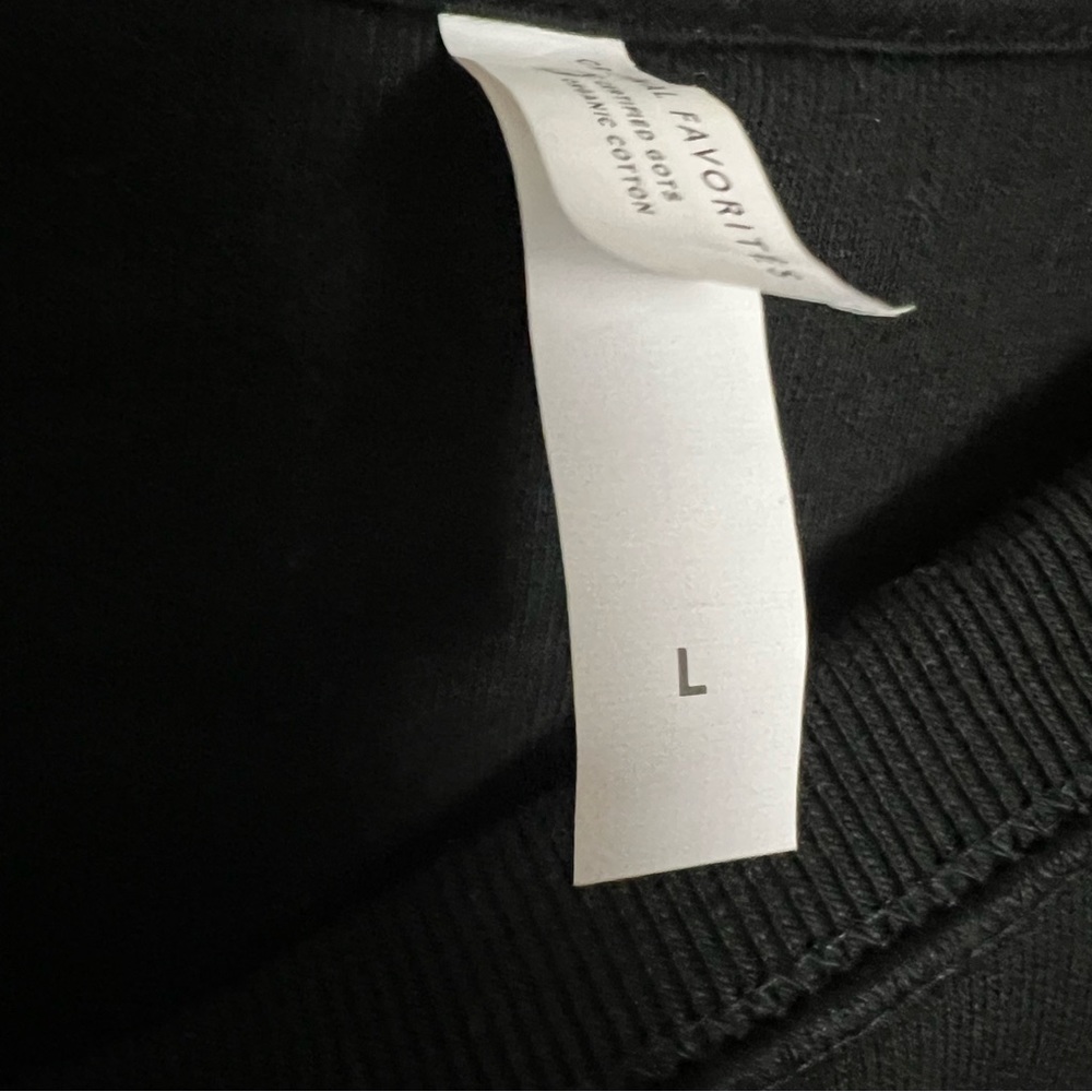 NEW Original Favorites Men’s Solid Black Crewneck Sweatshirt Size Large - Picture 4 of 9